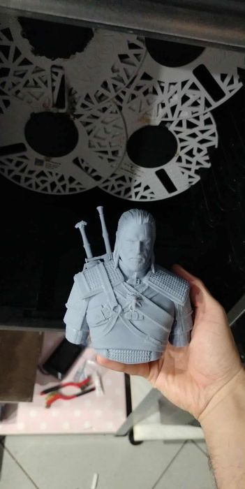 Popiersie Gerlata Wiedźmin, figurka 3d żywica