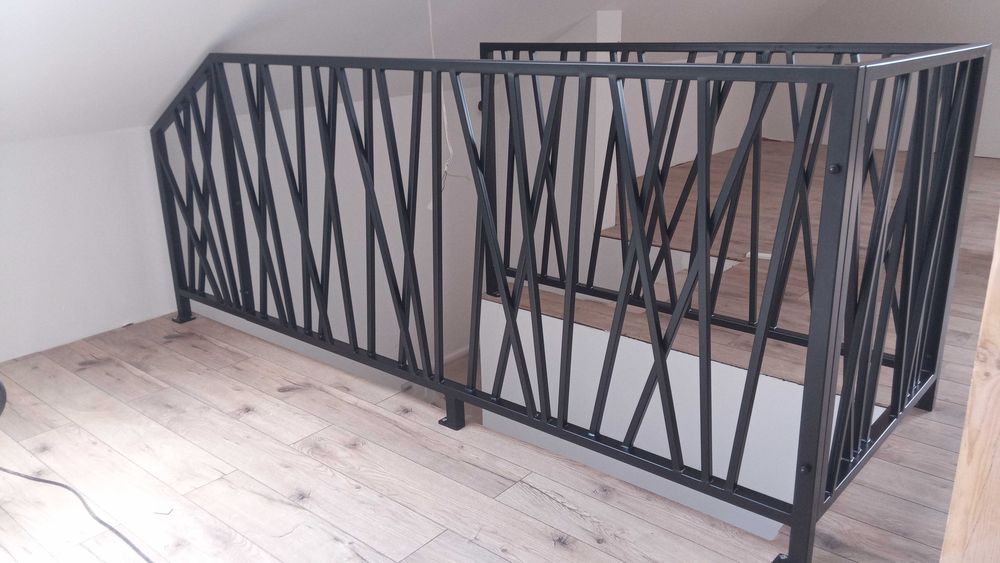 Balustrada wewnętrzna zewnętrzna loft nowoczesny styl schody balkon
