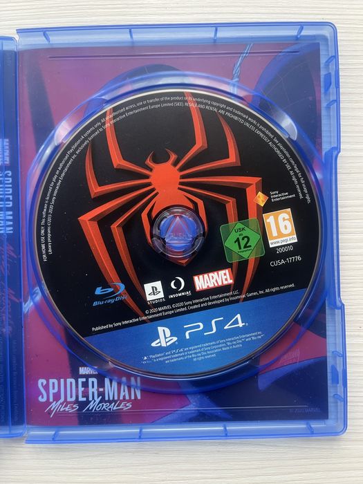 Диск Spider man на PS4, Miles Morales