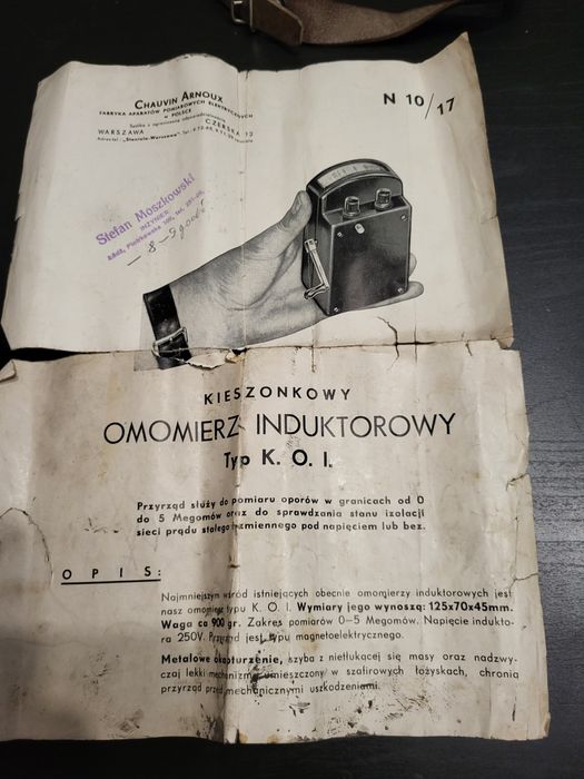 Omomierz induktorowy- kieszonkowy