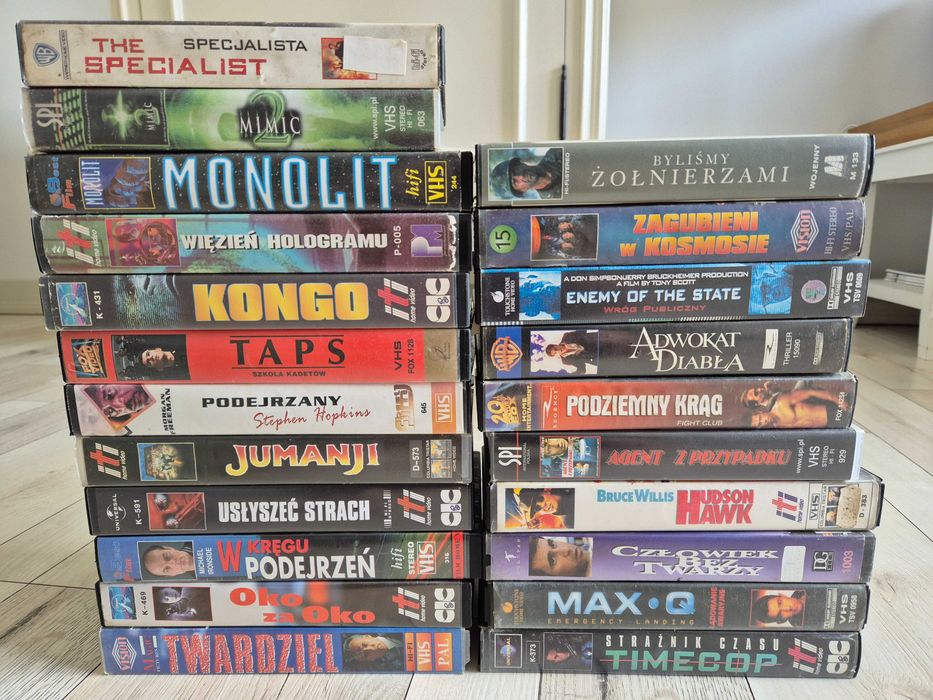 Kaset Vhs filmy oryginalne 22szt.