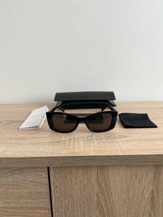 Okulary przeciwsłoneczne Saint Laurent SL 593 sunglasses czarne black
