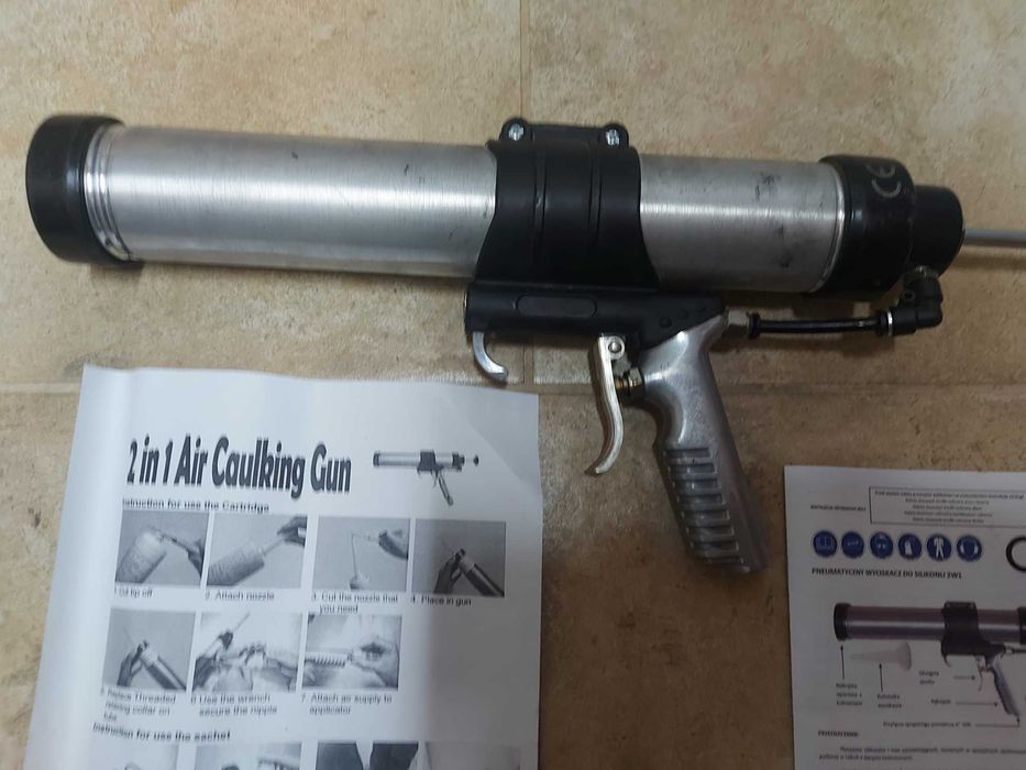 Pneumatyczny wyciskacz do silikonu 2w1