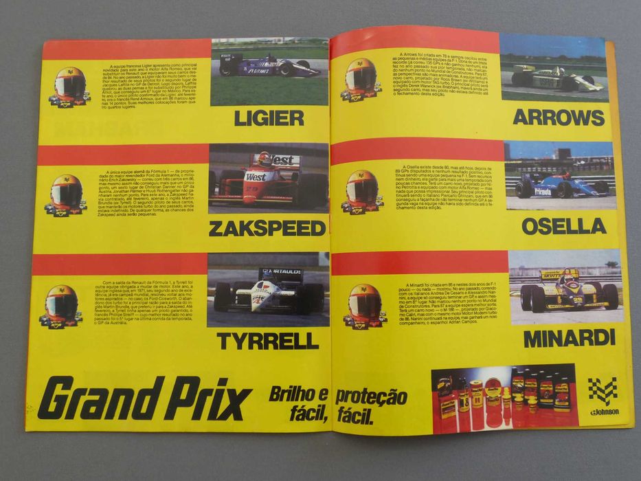 Suplemento Quatro Rodas Formula 1 III Concurso Grand Prix 1987
