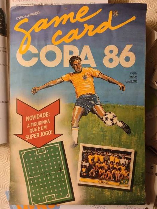 Raro álbum de cromos do campeonato do mundo de futebol de 86