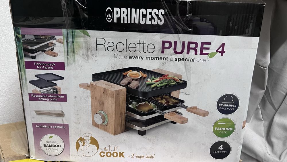 Grelhador Raclette PRINCESS Pure  (700 W - 4 pessoas)