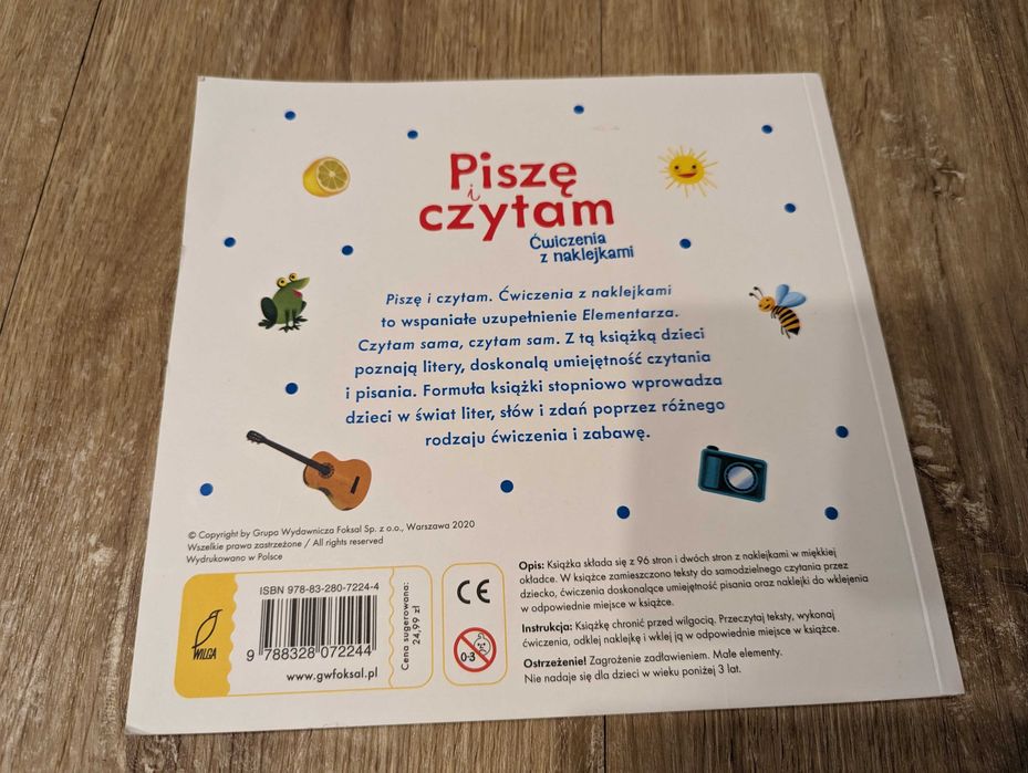 Książka "Piszę i czytam. Ćwiczenia z naklejkami."