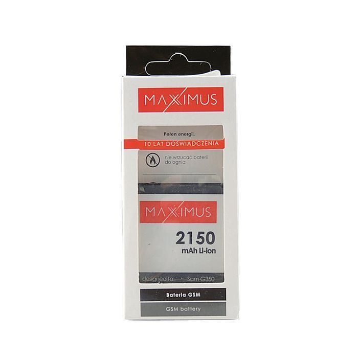 Bateria Maxximus Samsung G350 core plus 2150 mAh EB-B185BE