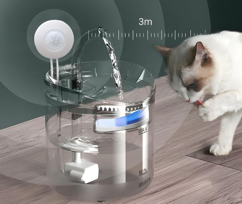 Автоматична поїлка фонтан для котів собак 2л