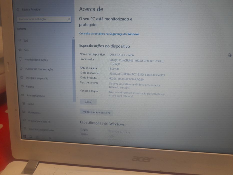 Notebook Acer Aspire V3 | Tela 17,3" | 4GB RAM | HD 500GB