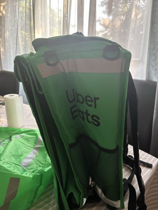 Mochila Térmica Uber Eats + Capa (Nova)