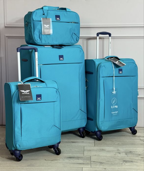 Чемодан чемоданы валіза WINGS LRK01 поліестер ПОЛЬША (СУПЕРЛЕГКА)