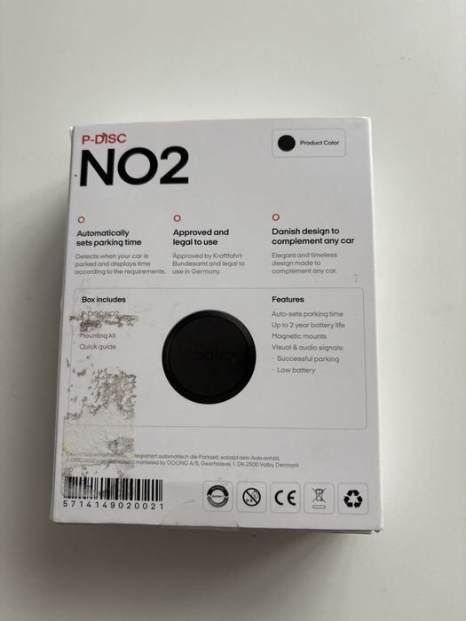 OOONO P-DISC NO2 – elektroniczna tarcza parkingowa
