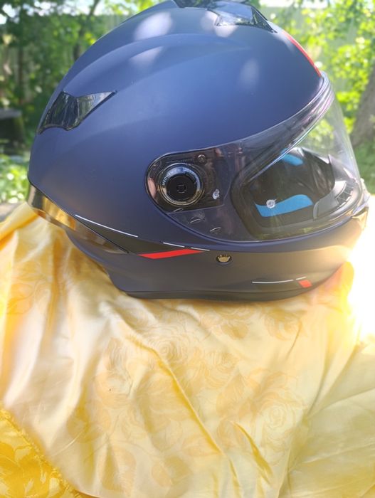 Мотошолом MT Helmets Targo S Solid Matt Blue (Розмір L) [ Мото Рукавиці в подарунок! (Розмір: L) ]