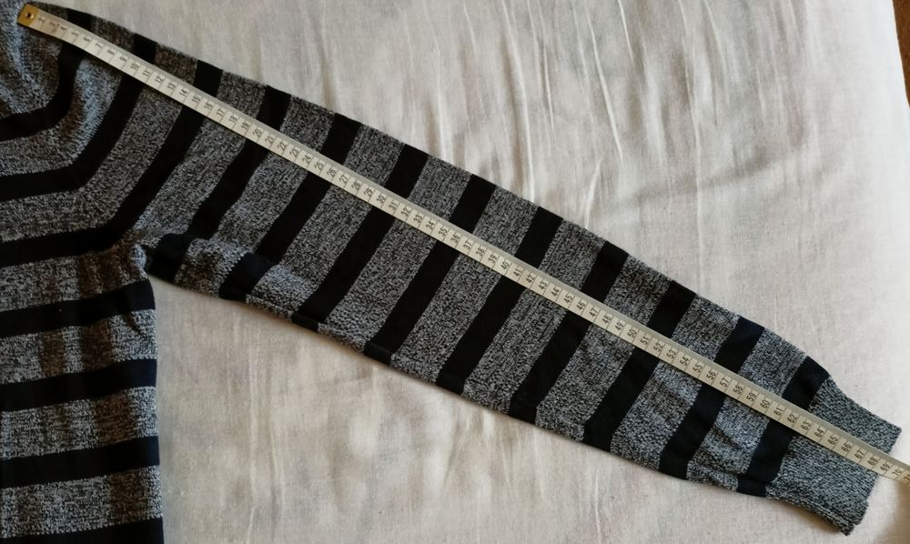 Sweter szaro-granatowy męski
