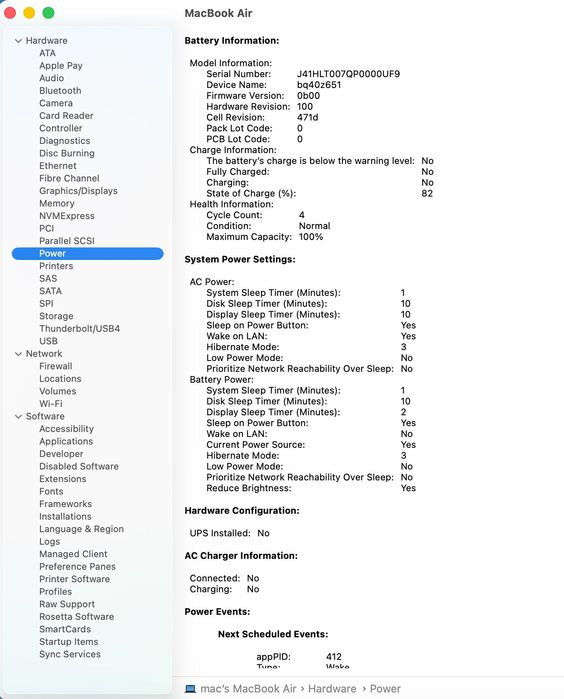 MacBook AIR 13 M4 10 CPU/ 8 GPU/ 16 RAM/ 256 Midnight MW123