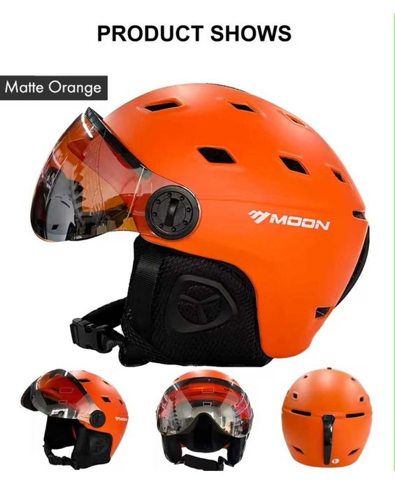 Capacete de esqui MOON com óculos de proteção integrados