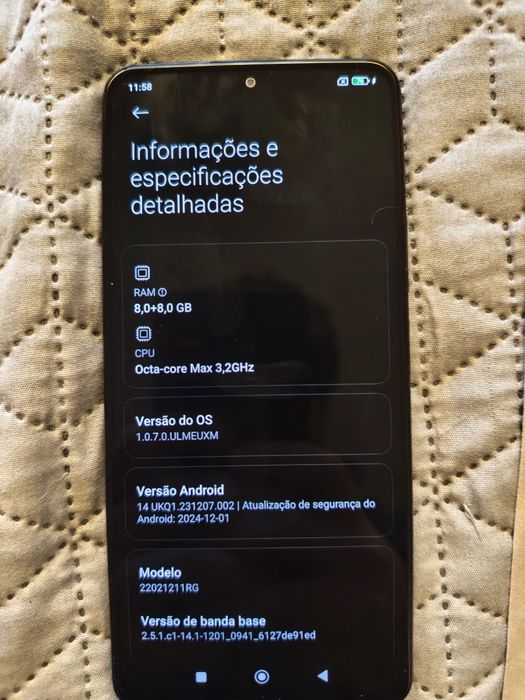 Poco F4 16gb RAM (8 chip + 8 virtual) 256gb memória