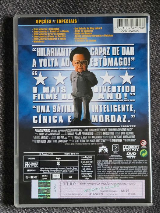 DVD Team America World Police