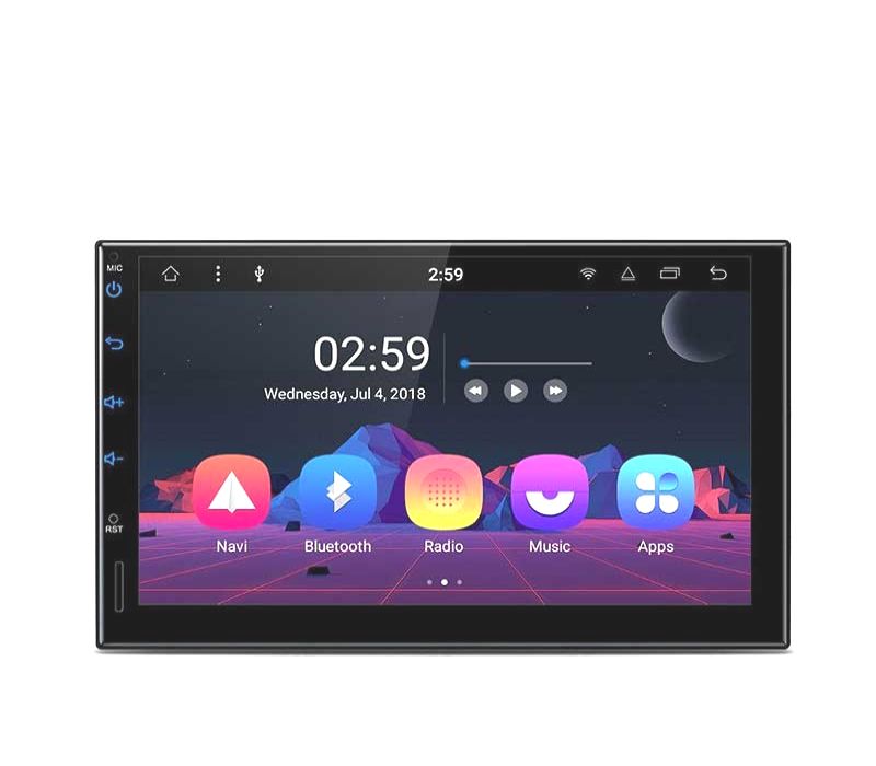 AUTO RÁDIO 7" ANDROID 8.1 OCTA-CORE 2DIN MULTIMEDIA ECRA CURVO