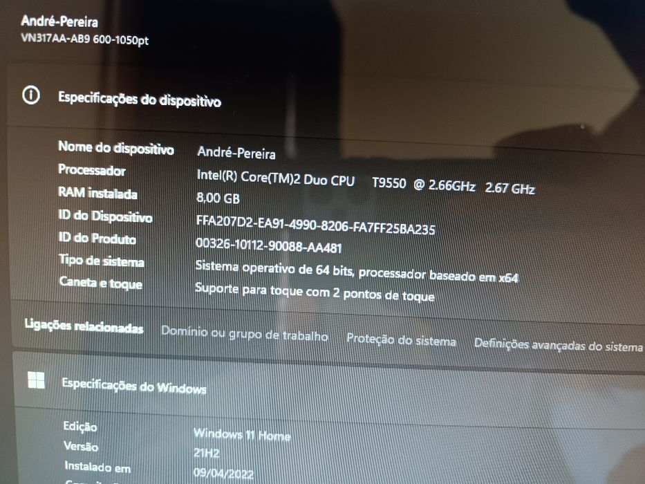 HP Touchsmart 600 All in One 23 polegadas