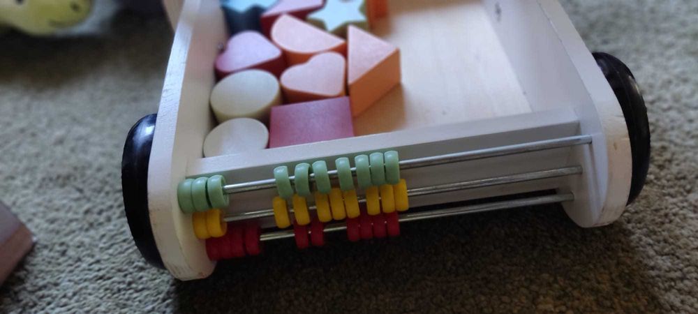 Carrinho Andador andarilho para bebés em madeira Montessori