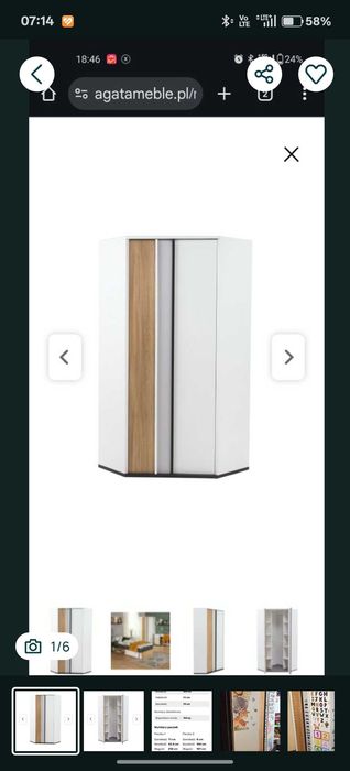 Sprzedam szafę narożna kupiona w Agata Meble