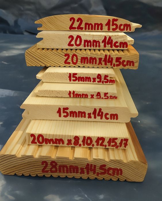 Podbitka boazeria deska elewacyjna podłogowa tarasowa półbal szalówka