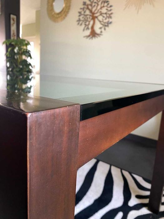 Mesa de Jantar Design | Madeira Maciça + Vidro Temperado | 180x100 | 270€