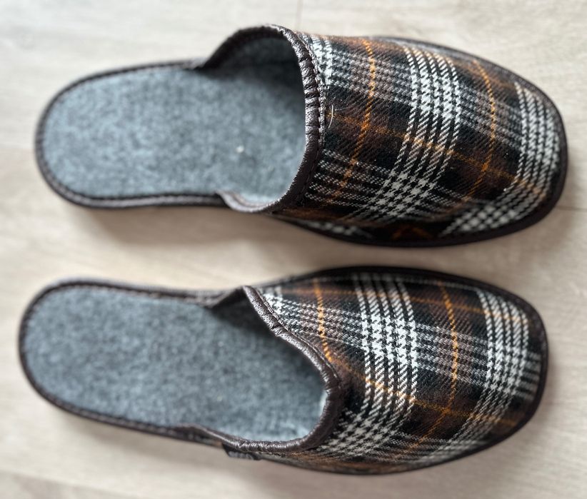 Pantofle męskie filcowe, podeszwa gumową, BOSO, nowe, rozmiar 42