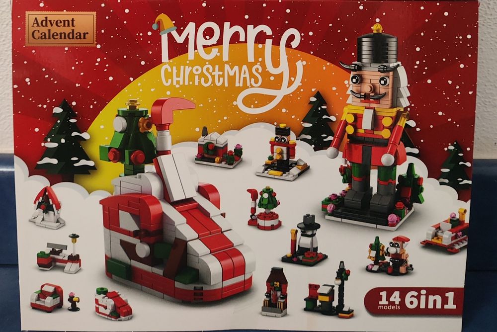 Конструктор адвент-календар Лускунчик та санки 564деталі 6в1 8972-8