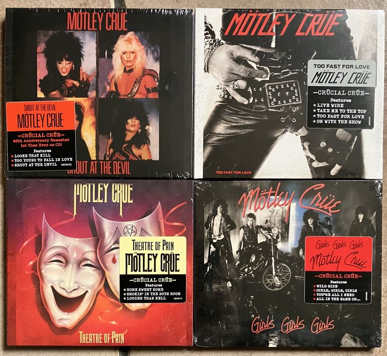 Mötley Crüe - Shout at the Devil, Too Fast for Love, Girls Girls… CDs