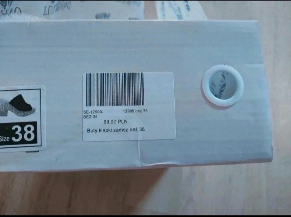 Klapki beżowe wysokie Tulipano