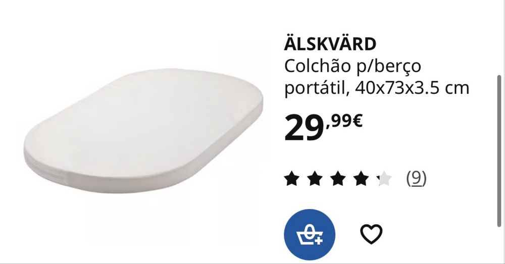 Berco portatil com colchao