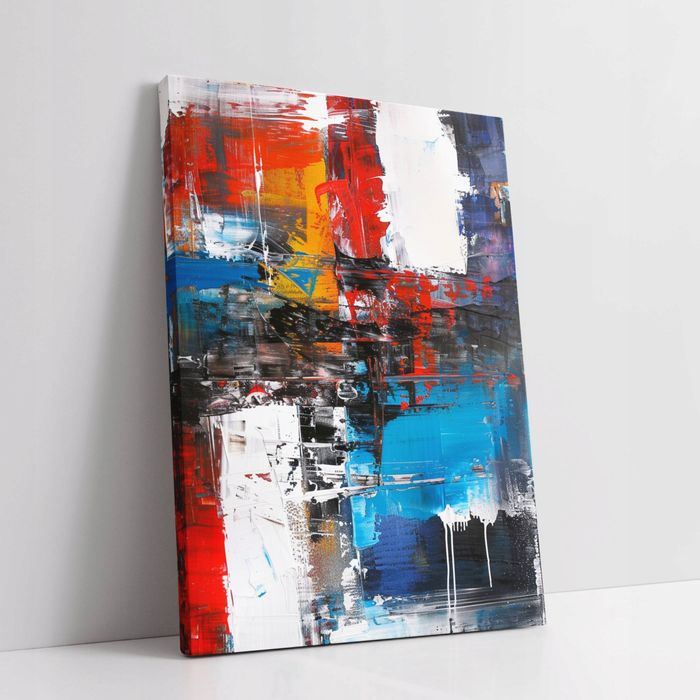 Obraz na płótnie "Abstrakcyjne Linie i Kolory" 90x120 cm