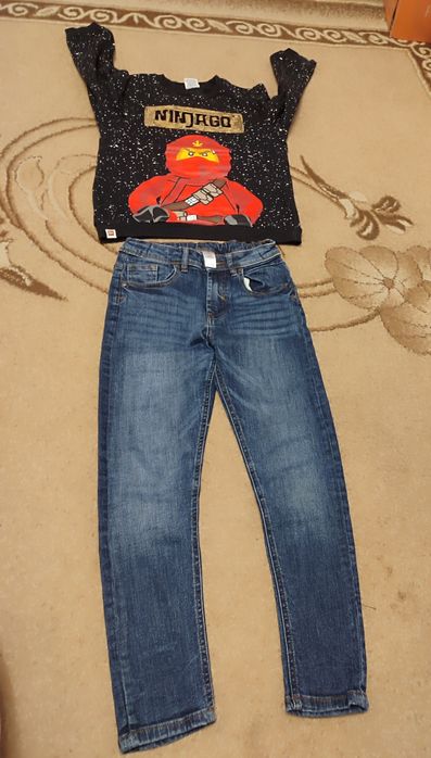 Джинсы и худи Ниндзяго на 8-9 лет на рост 128-134 см