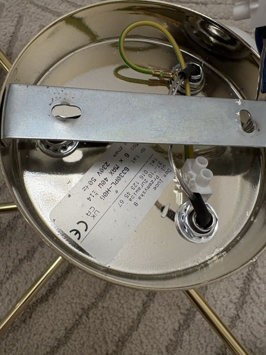 Nowoczesna lampa sufitowa – Agata Meble | złota | z żarówkami