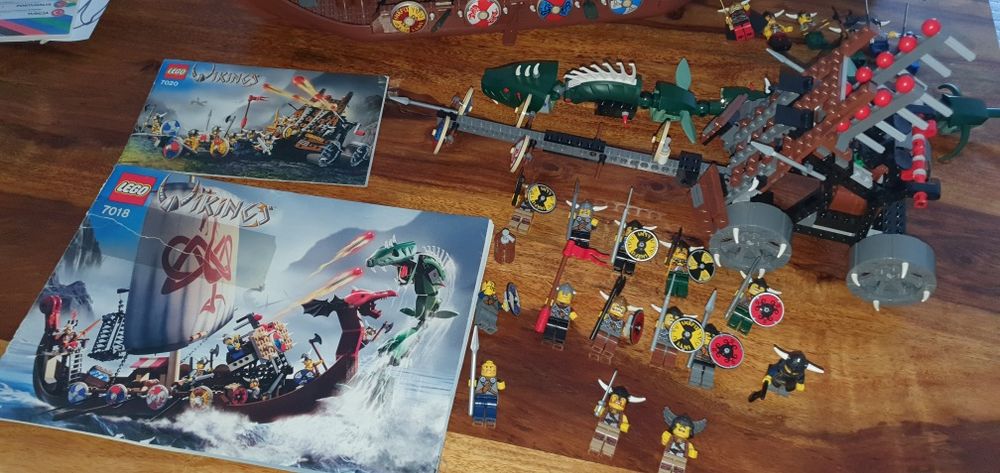 Lego Vikings Drakkar Okręt Wikingów 7018 oraz 7020