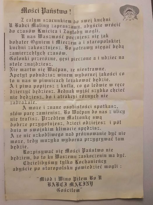 Stara reklama. Kuchnia staropolska u babci Janiny