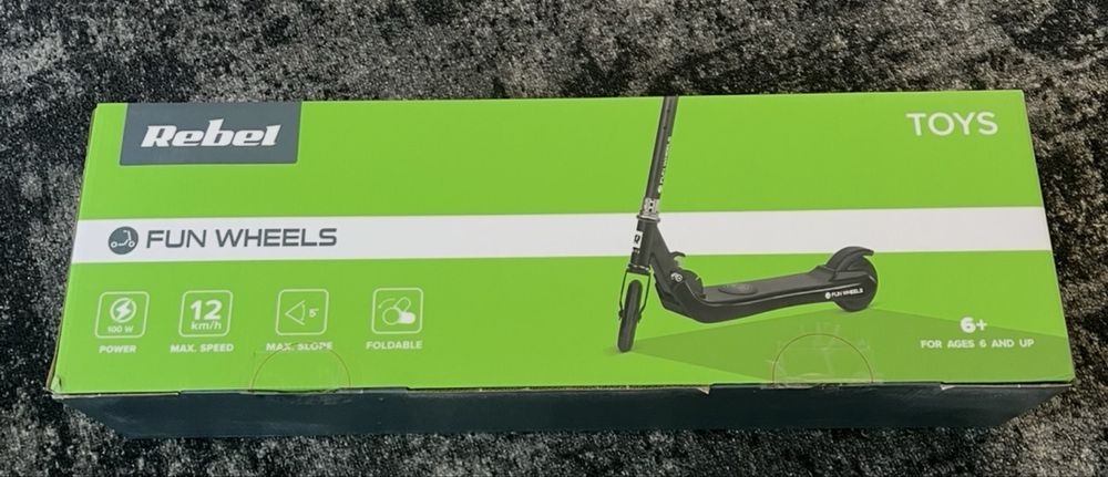 Hulajnoga elektryczna dla dzieci FUN WHEELS BLACK