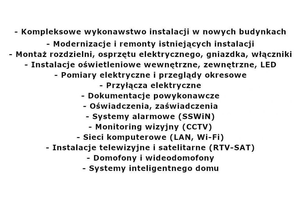 Instalacje elektryczne, teletechniczne