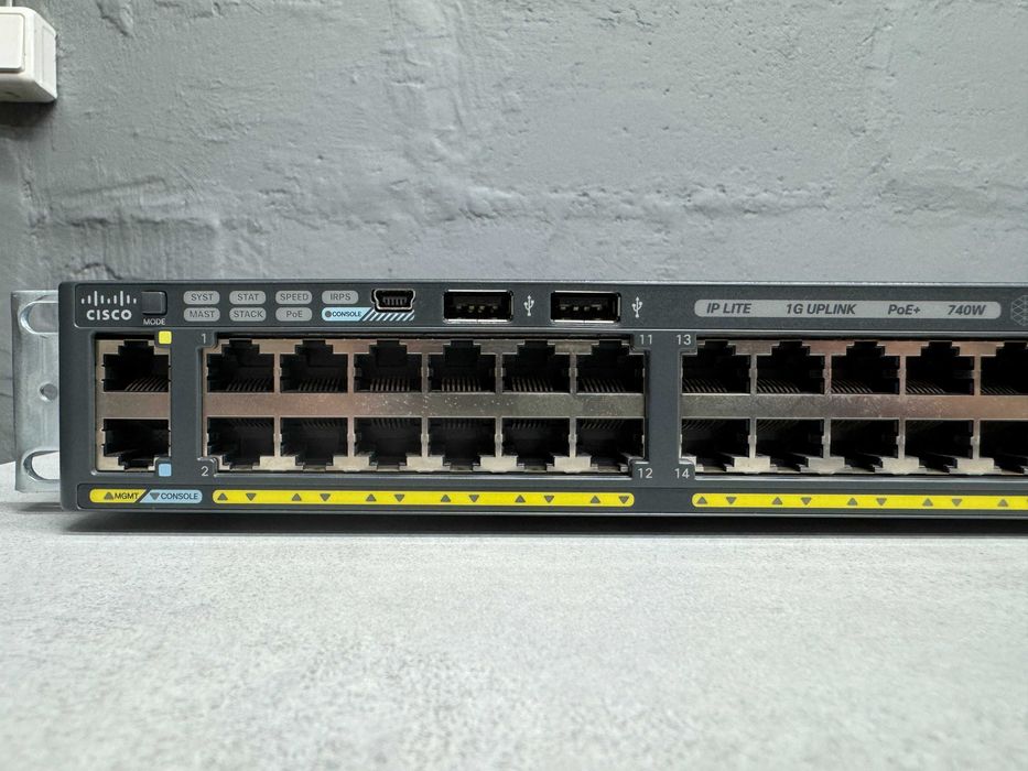 Гигабитный Poe Коммутатор Cisco WS-C2960XR-48FPS-L безнал/гарантия