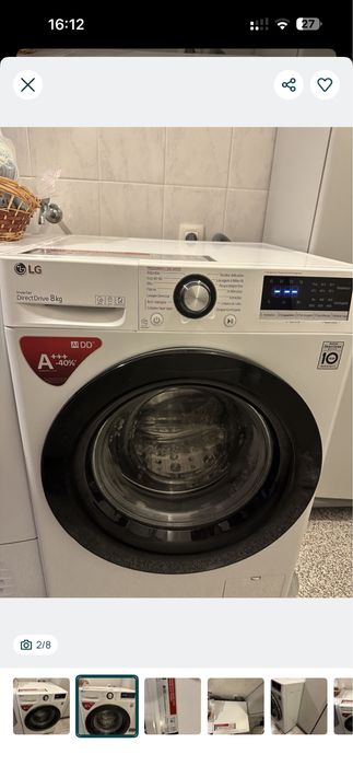 Máquina lavar roupa 8 kgs LG impecável