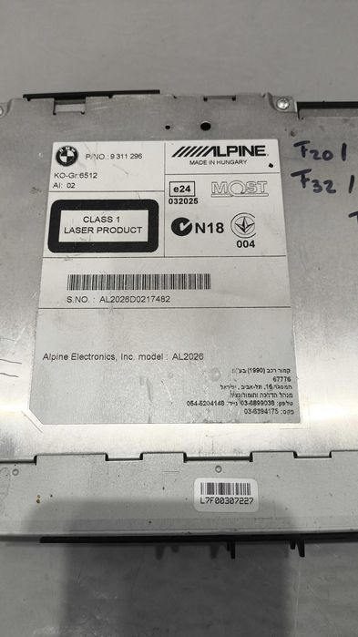 Radio BMW serie 1/2/3/4/5/X (F2x/F3x/F10/F11) 9311.296