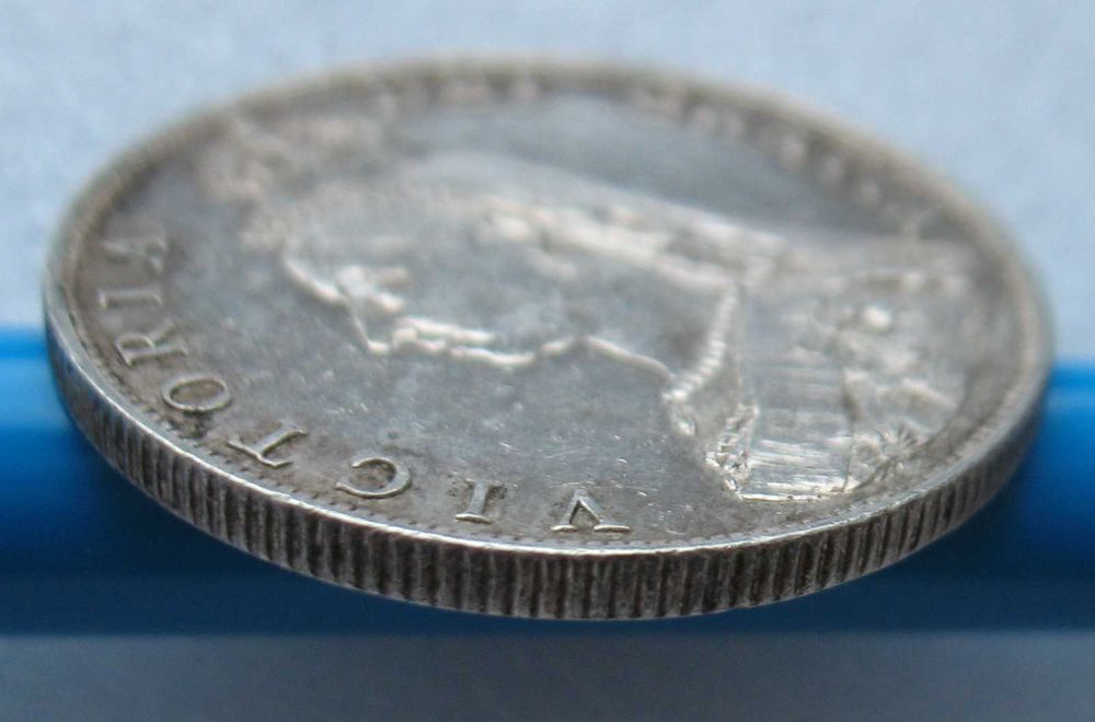 Серебряная монета Великобритании, флорин 1887