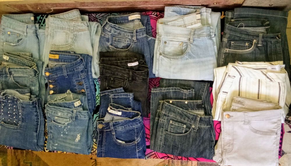 Diversos 14 pares de calças de ganga lote