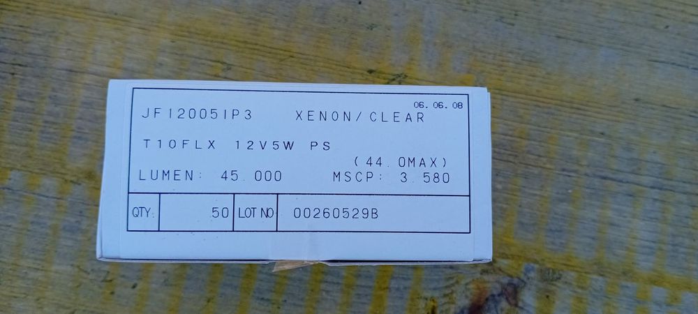 Lâmpadas xenon T10FLX 12V5W PS