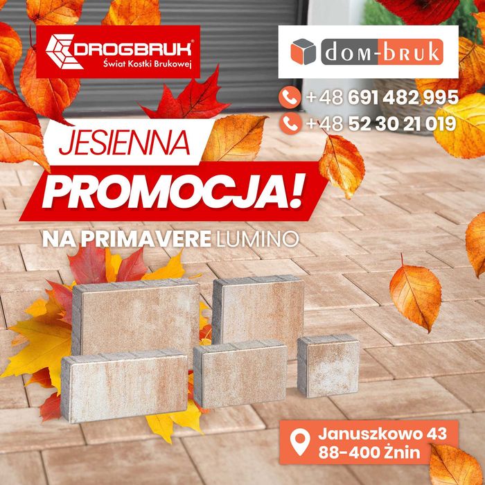 Jesienna PROMOCJA na kostkę PRIMAVERA LUMINO! Projekt kostki GRATIS!! Drogbruk