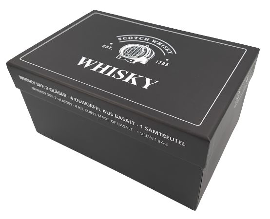 Nowy Zestaw do whisky drinków bazaltowe kostki lodu szklanka skrzynka