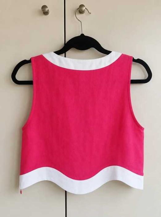 Conjunto Premium em Linho Fúcsia | Top Cropped + Saia - Vita Grace (NOVO)
